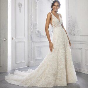 Morilee Claudia V-Neck Wedding Dress